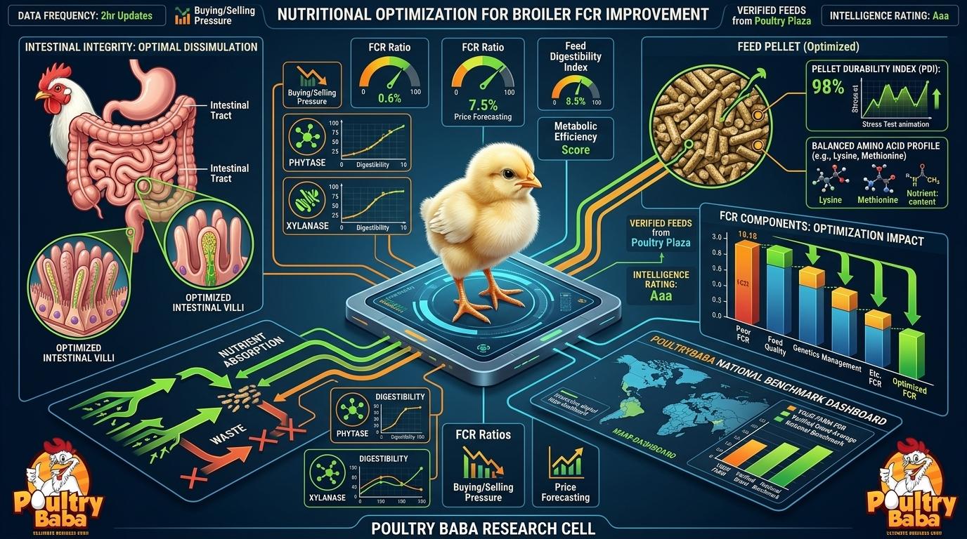 How to improve Broiler FCR (Feed Conversion Ratio) through nutritional optimization?