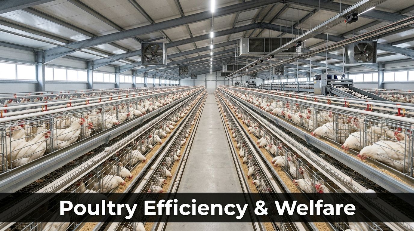 Caged Poultry Systems: Enhancing Efficiency, Welfare, and Global Food Security