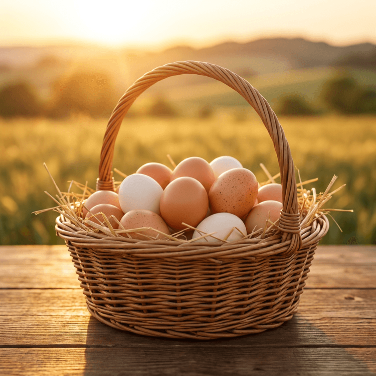 Today Egg Dozen Rates and Organic Market Hub Illustration