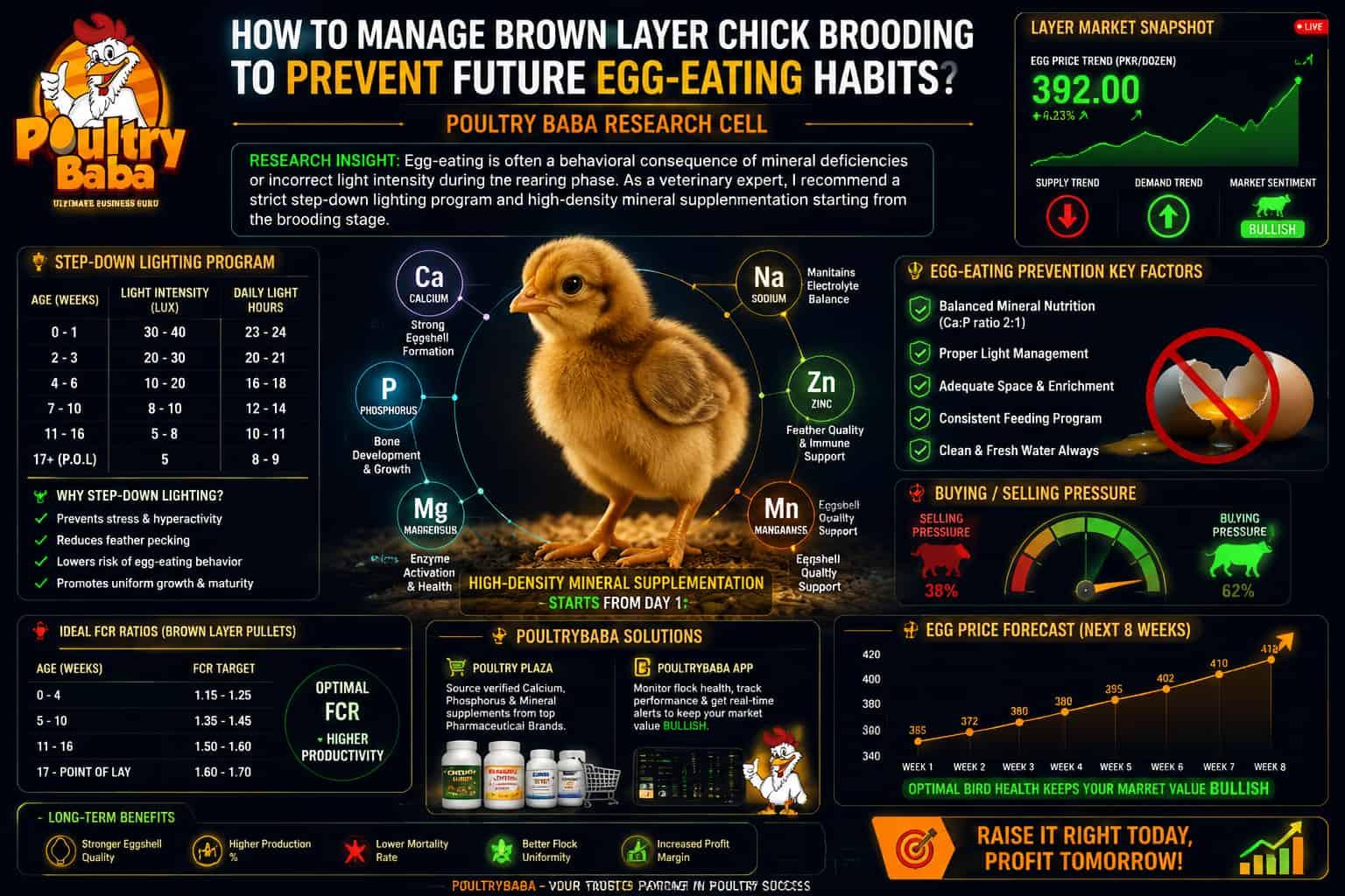 How to manage brown layer chick brooding to prevent future egg-eating habits?