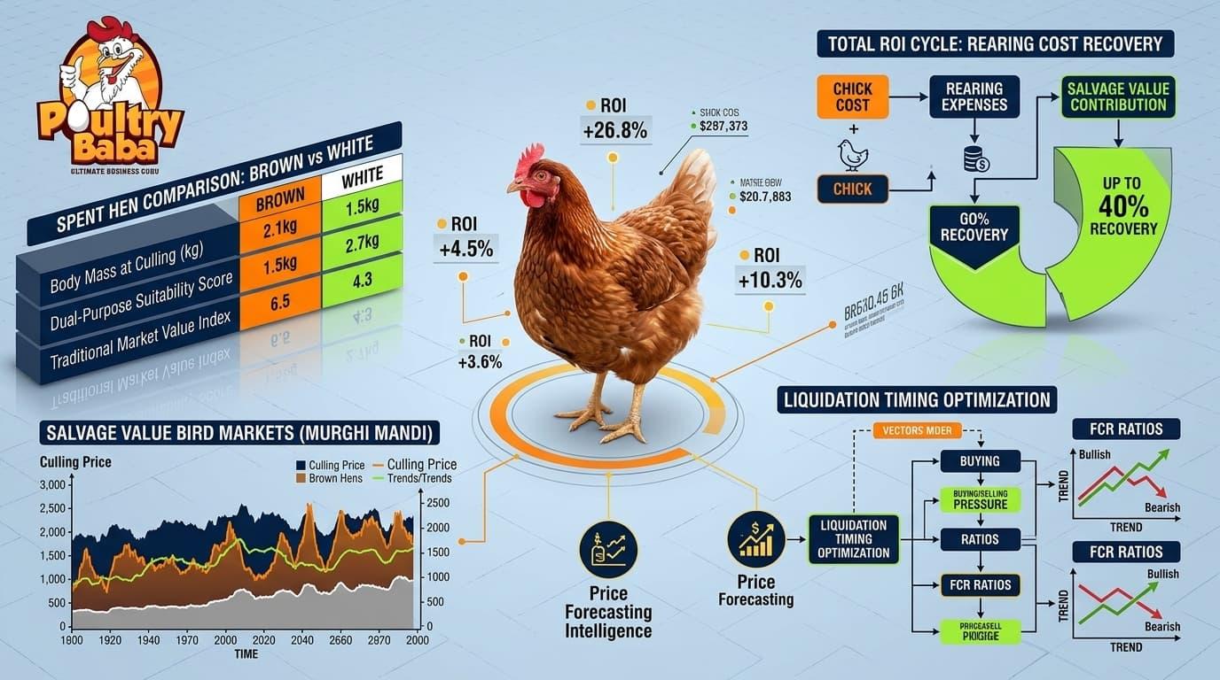 Why is the culling price (Salvage Value) of Brown Layer hens higher in the Murghi Mandi?