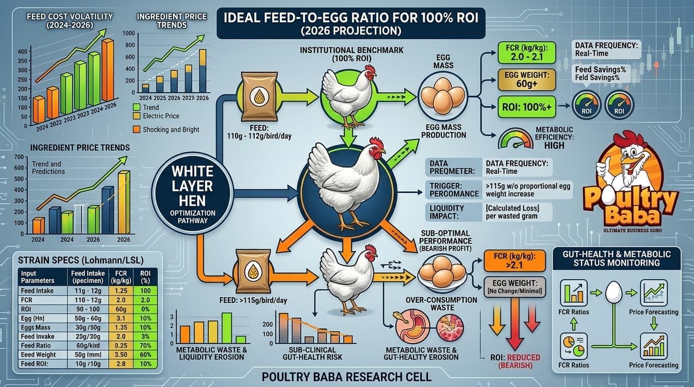 What is the Ideal Feed Consumption per White Layer Hen for 100% ROI in 2026?