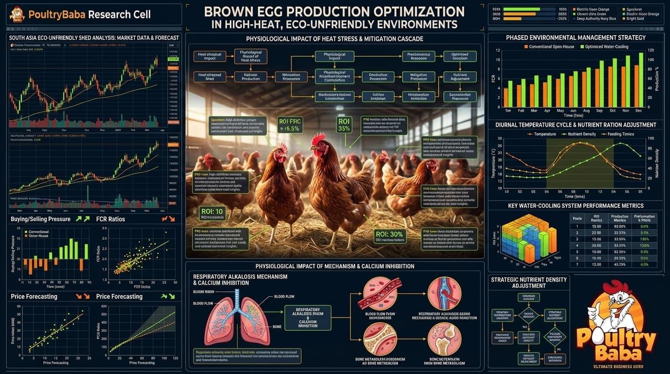How to increase Brown Egg production in eco-unfriendly or high-heat shed conditions?