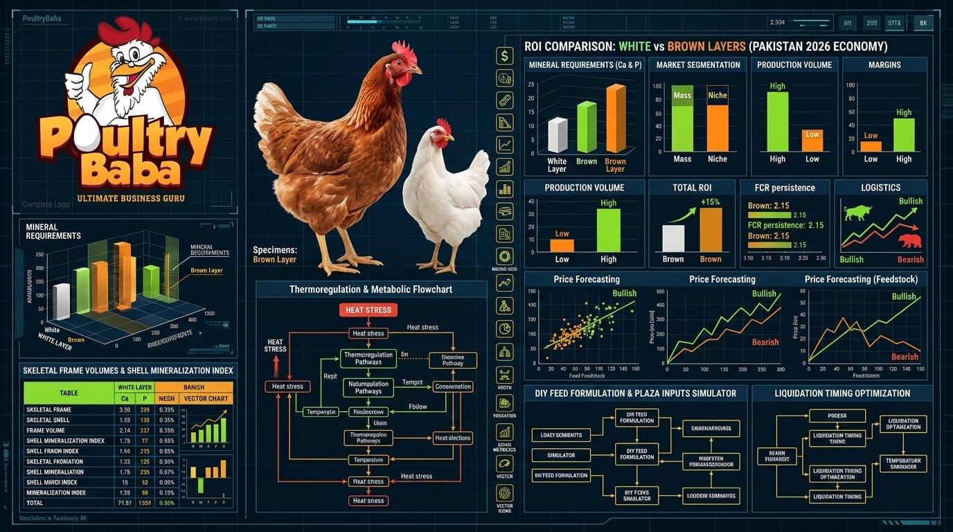 ROI Comparison: Is White Layer or Brown Layer farming better for Pakistan’s 2026 Economy?